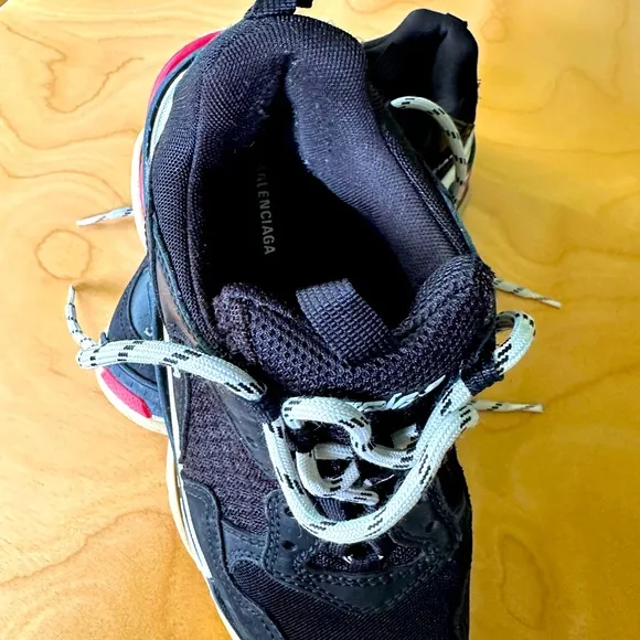 Authentic, well-loved Balenciaga Triple S Low Top chunky sneakers.
