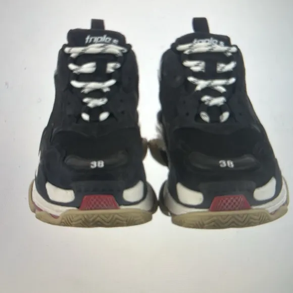 Authentic, well-loved Balenciaga Triple S Low Top chunky sneakers.