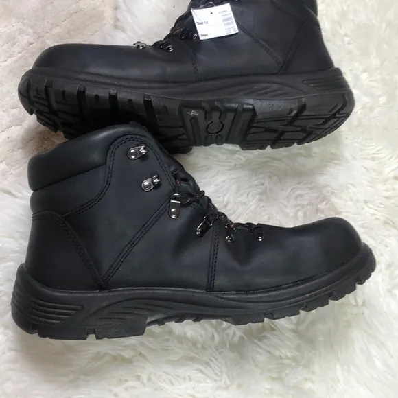 Avenger Boots: Men's  Black Waterproof EH Steel Toe Slip-Resistant Work Boots