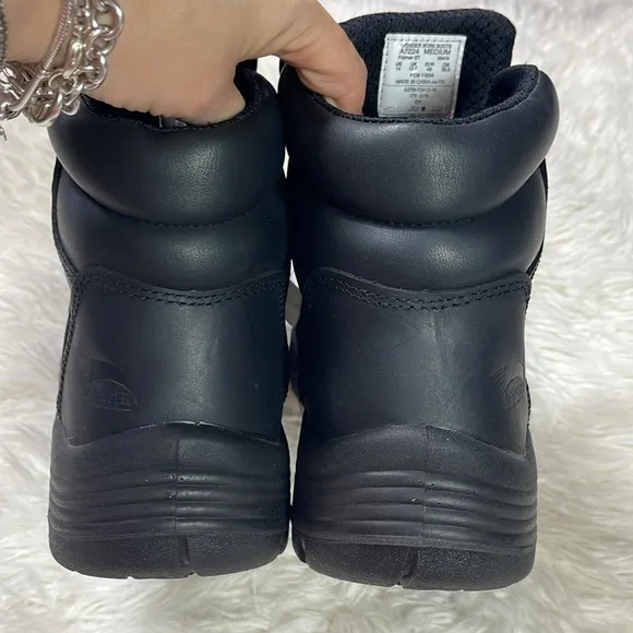 Avenger Boots: Men's  Black Waterproof EH Steel Toe Slip-Resistant Work Boots