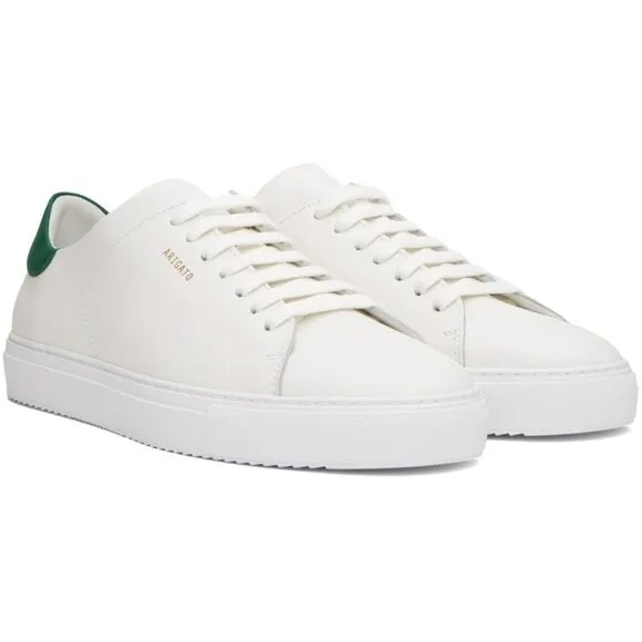 Axel Arigato Clean 90 Sneakers in White &amp; Green 44 with box Mens Athletic Shoes