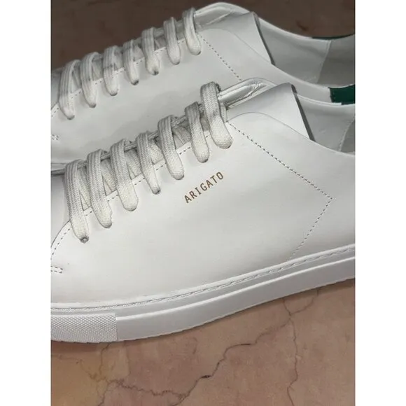 Axel Arigato Clean 90 Sneakers in White &amp; Green 44 with box Mens Athletic Shoes