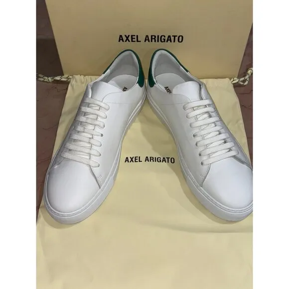 Axel Arigato Clean 90 Sneakers in White &amp; Green 44 with box Mens Athletic Shoes