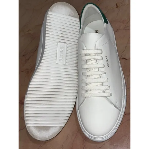 Axel Arigato Clean 90 Sneakers in White &amp; Green 44 with box Mens Athletic Shoes