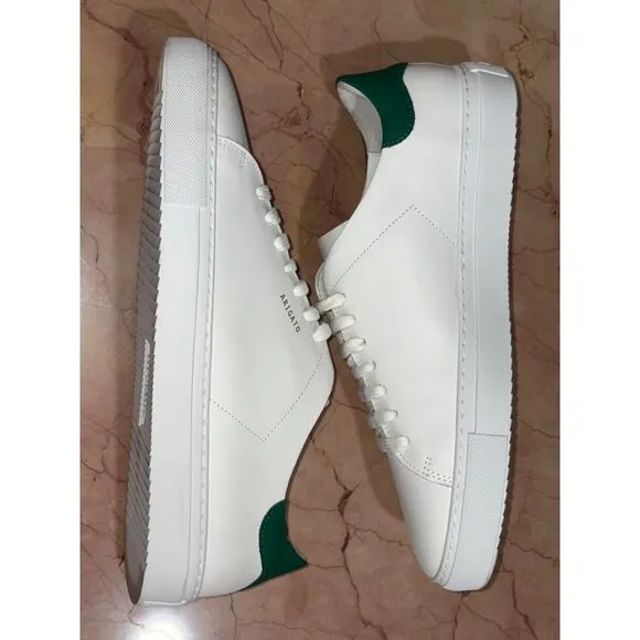 Axel Arigato Clean 90 Sneakers in White &amp; Green 44 with box Mens Athletic Shoes
