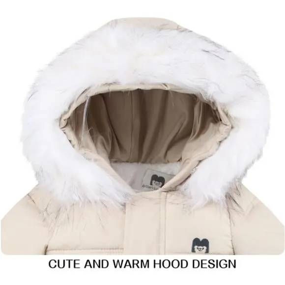 Baby Girl Winter Snowsuit Toddler Jacket Clothes Jumpsuit Hoodied