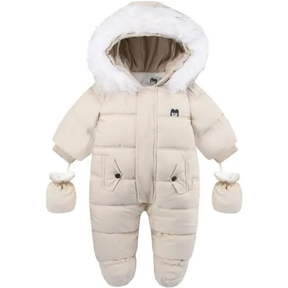Baby Girl Winter Snowsuit Toddler Jacket Clothes Jumpsuit Hoodied