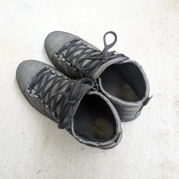 Balenciaga Arena Black Leather Mens 11 High Tops