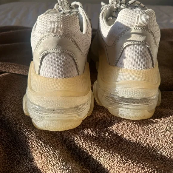 Balenciaga Cream Chunky Sneakers