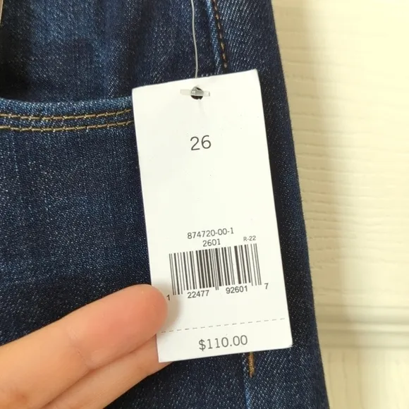 Banana Republic Classic Dark Wash Mid Rise Ankle Length Denim Skinny Jeans 26