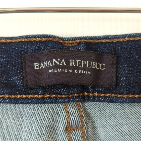 Banana Republic Classic Dark Wash Mid Rise Ankle Length Denim Skinny Jeans 26
