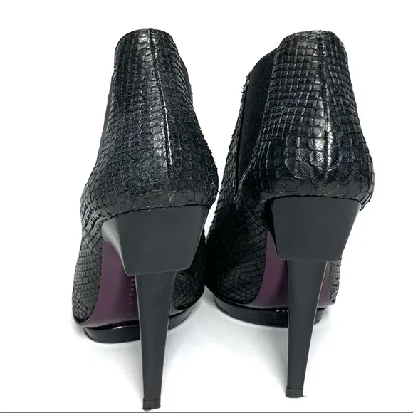 Barbara Bui Pointy Toe Ankle Boots Black/Gray Python - Fits US size 7