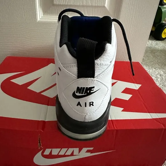 Barkleys men’s Nike White, Black and little bit of blue High-Top Sneakers