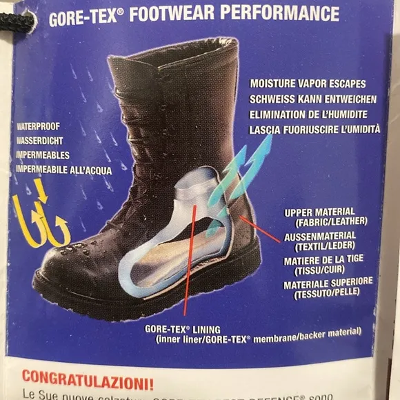 Bates Gore-Tex Best Defense Black Leather Steel-toe Combat Boots Sz 8.5W