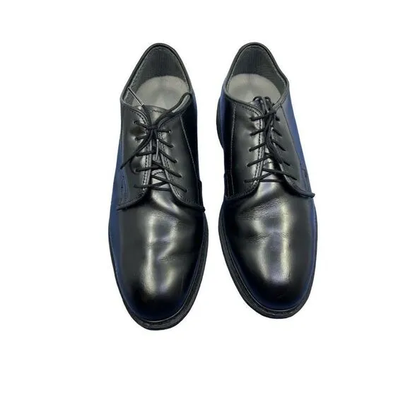 BATES MEN'S SZ. 11D SENTRY HIGH SHINE LACE-UP WORK OXFORD SHOES - ROUND TOE EUC