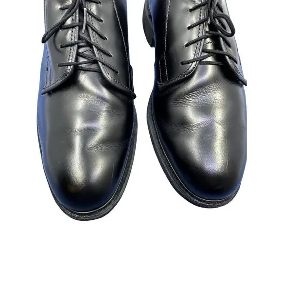 BATES MEN'S SZ. 11D SENTRY HIGH SHINE LACE-UP WORK OXFORD SHOES - ROUND TOE EUC