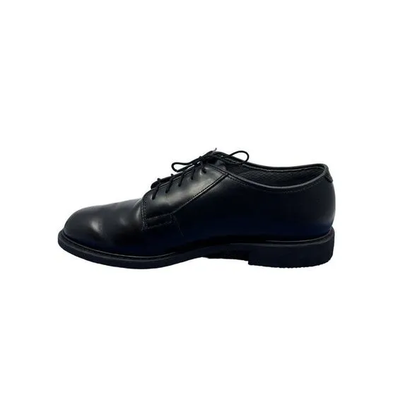BATES MEN'S SZ. 11D SENTRY HIGH SHINE LACE-UP WORK OXFORD SHOES - ROUND TOE EUC