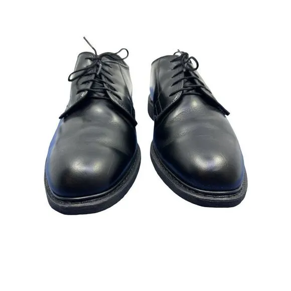 BATES MEN'S SZ. 11D SENTRY HIGH SHINE LACE-UP WORK OXFORD SHOES - ROUND TOE EUC