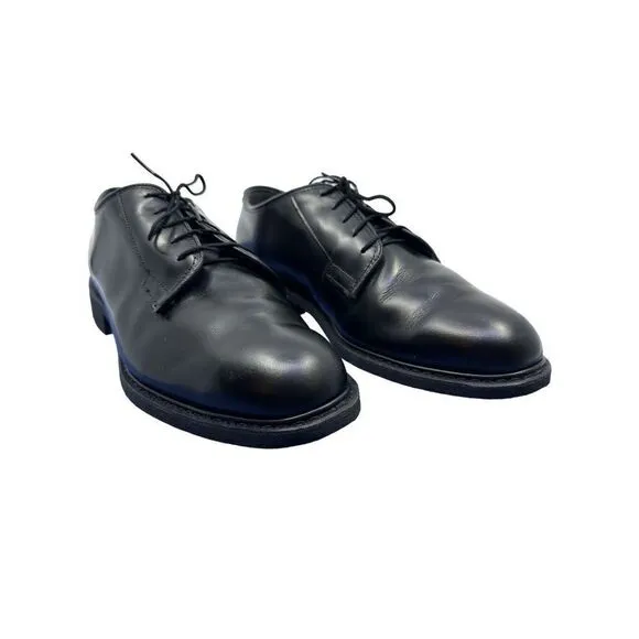 BATES MEN'S SZ. 11D SENTRY HIGH SHINE LACE-UP WORK OXFORD SHOES - ROUND TOE EUC