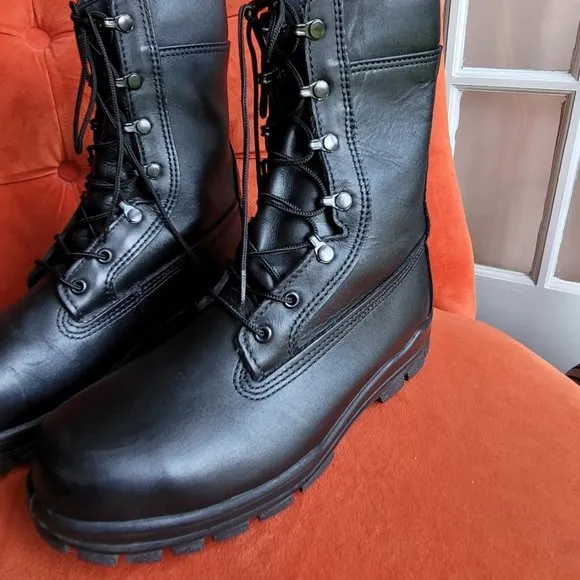 Bates US Navy DuraShocks Oil Resistant Steel Toe 9&quot; Men's Boots Size 8.5