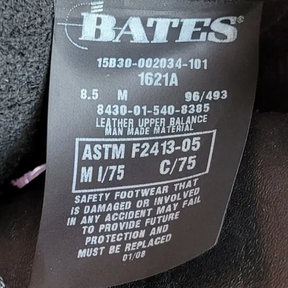 Bates US Navy DuraShocks Oil Resistant Steel Toe 9&quot; Men's Boots Size 8.5