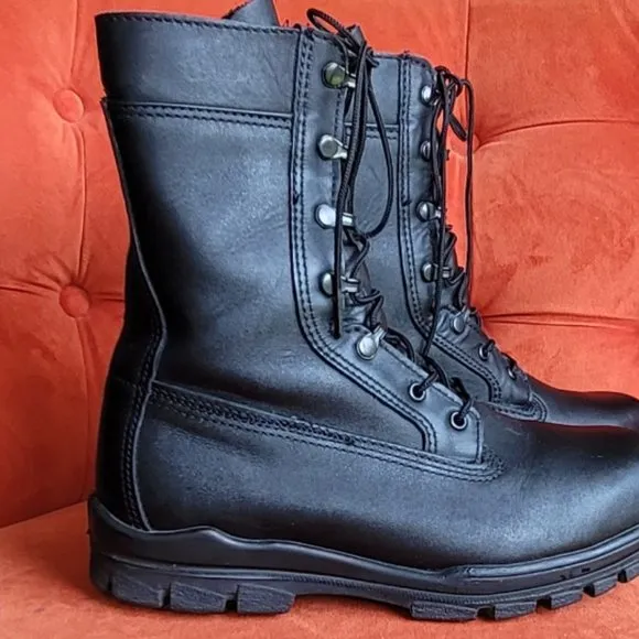 Bates US Navy DuraShocks Oil Resistant Steel Toe 9&quot; Men's Boots Size 8.5