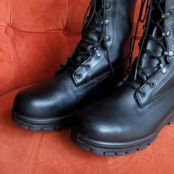 Bates US Navy DuraShocks Oil Resistant Steel Toe 9&quot; Men's Boots Size 8.5