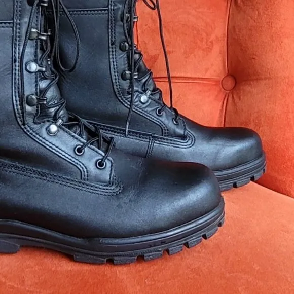 Bates US Navy DuraShocks Oil Resistant Steel Toe 9&quot; Men's Boots Size 8.5