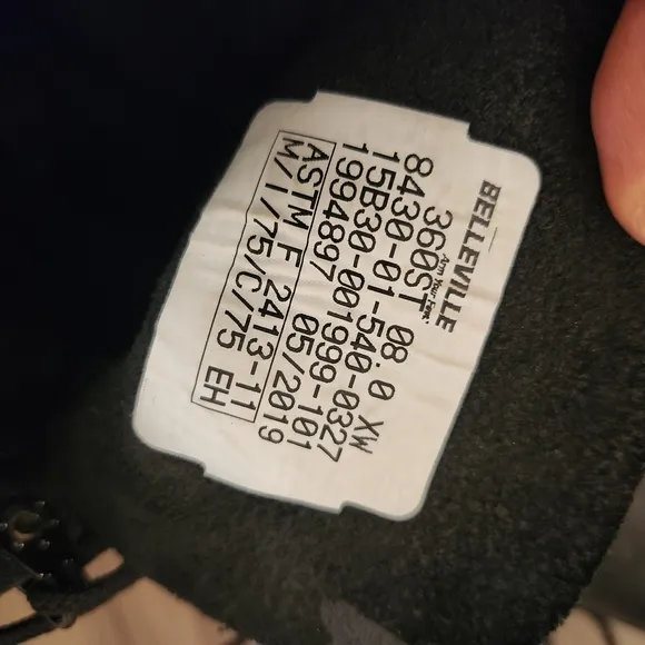 Belleville 360st boots size 8xw