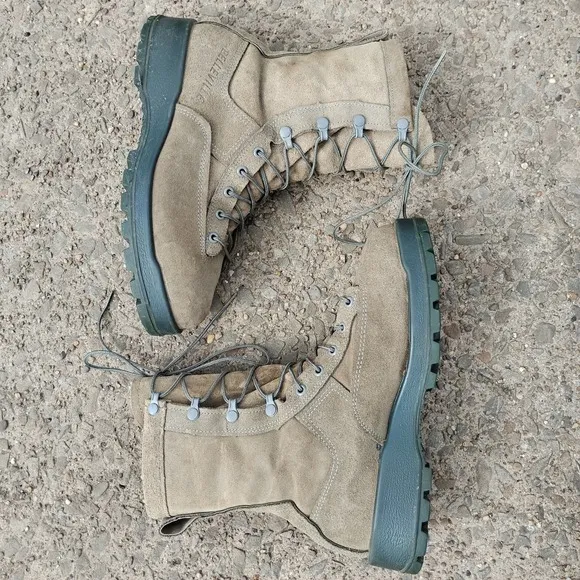 Belleville Goretex 675ST Combat Boots Steel Toe Sage Green USA made 7.5 W