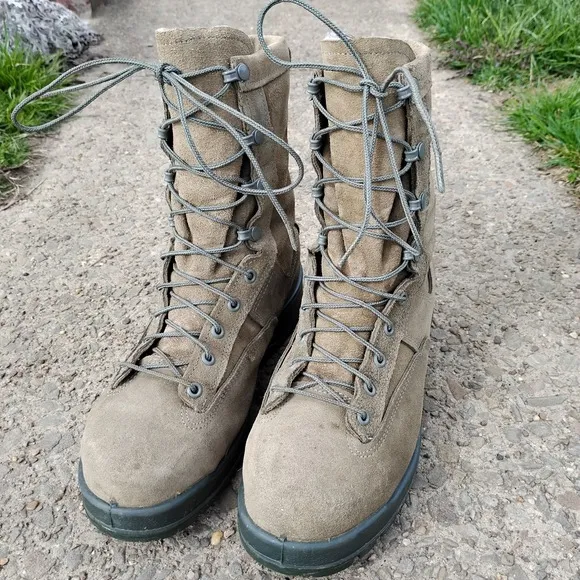 Belleville Goretex 675ST Combat Boots Steel Toe Sage Green USA made 7.5 W
