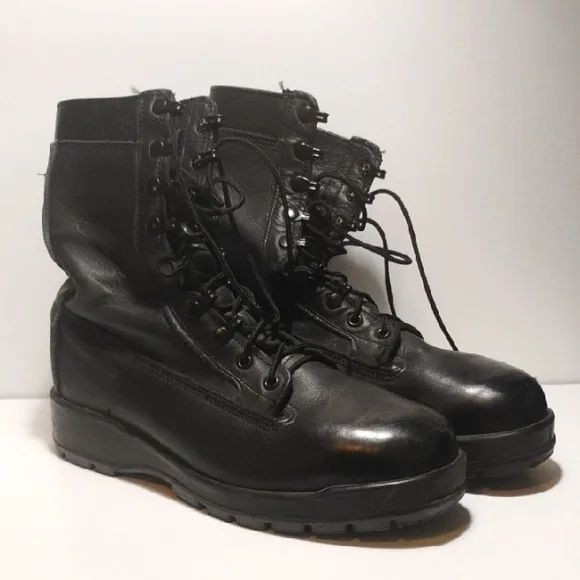 Belleville Men's Military Combat Boots Size 10W Steel Toe And Vibram Sole