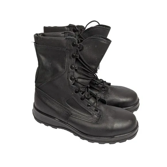 Belleville Mens Size 10.5 R Black Steel Toe Boots ASTM F 2413-05 Vibram Soles