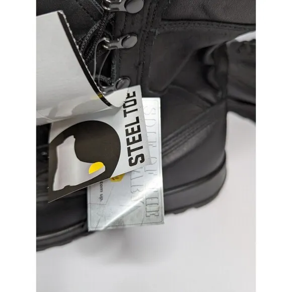 Belleville Mens Size 10.5 R Black Steel Toe Boots ASTM F 2413-05 Vibram Soles