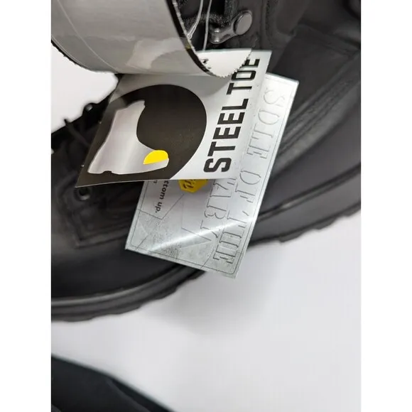 Belleville Mens Size 10.5 R Black Steel Toe Boots ASTM F 2413-05 Vibram Soles