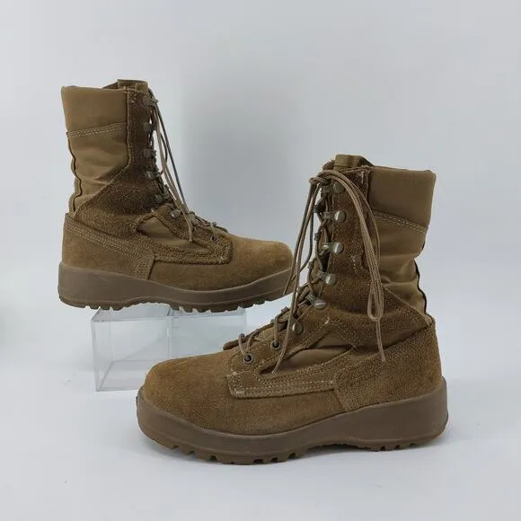Belleville Size 5.5 Combat Boots Steel Toe Suede Lace Up