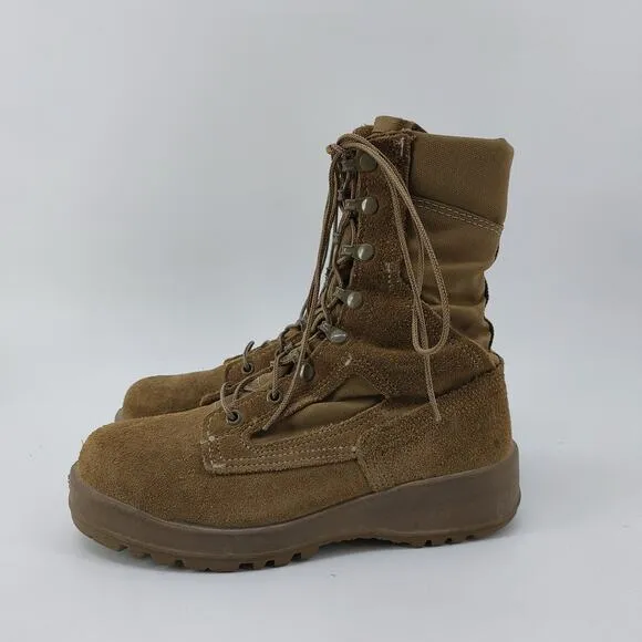Belleville Size 5.5 Combat Boots Steel Toe Suede Lace Up
