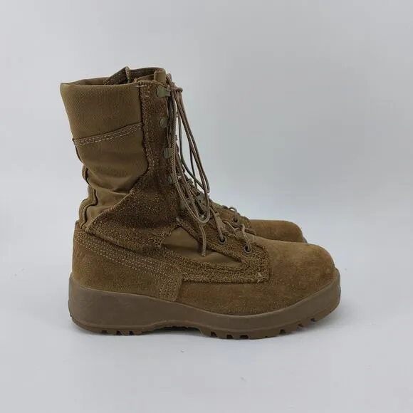 Belleville Size 5.5 Combat Boots Steel Toe Suede Lace Up