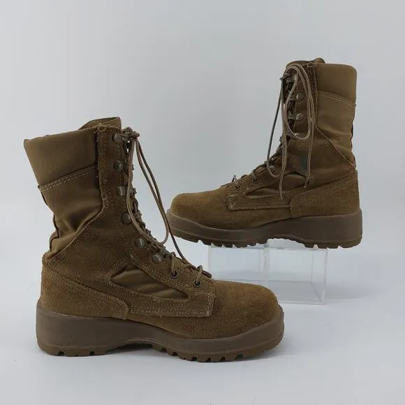 Belleville Size 5.5 Combat Boots Steel Toe Suede Lace Up