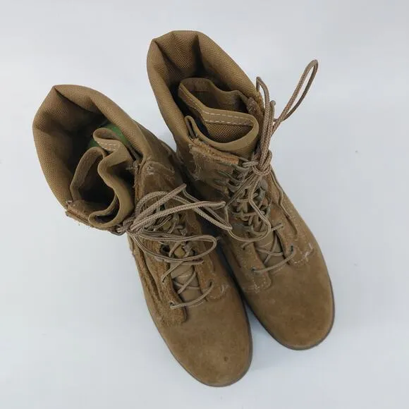 Belleville Size 5.5 Combat Boots Steel Toe Suede Lace Up