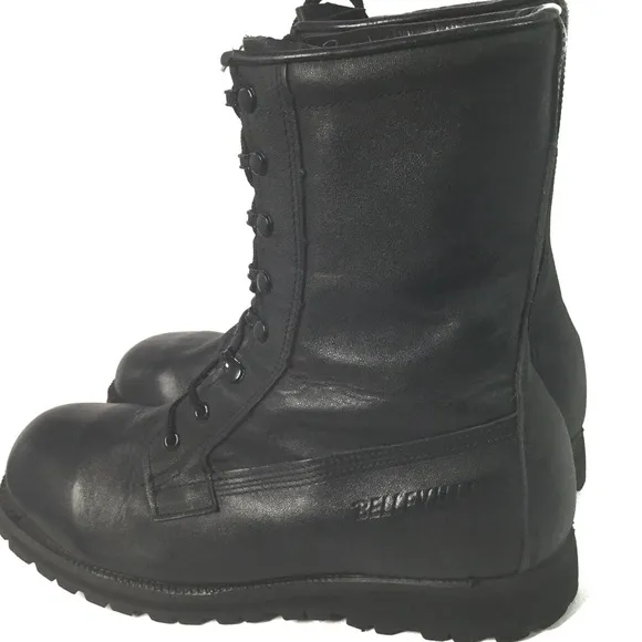 Belleville Steel Toe Black Leather Gore Tex Boots