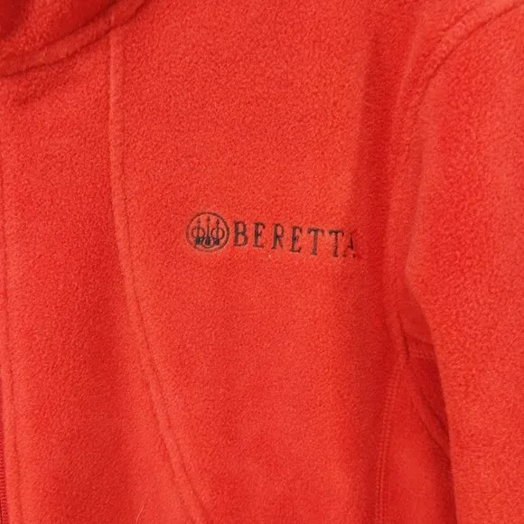 Beretta Jacket Mens XL Red Fleece Polartec Active Track Full Zip Pockets Hunter