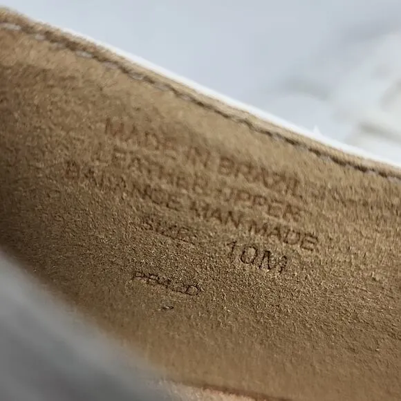 🔥BERNARDO🔥STYLE DAKOTA SLEEK WOVEN WHITE LEATHER WOMAN'S 10.0 MADE BRAZIL NWOB