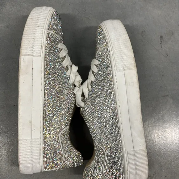 Betsey Johnson Chunky Bling Sparkling Women's Sneakers Fashion Sz 9 Rhinestone