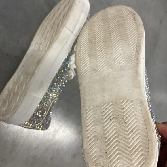 Betsey Johnson Chunky Bling Sparkling Women's Sneakers Fashion Sz 9 Rhinestone