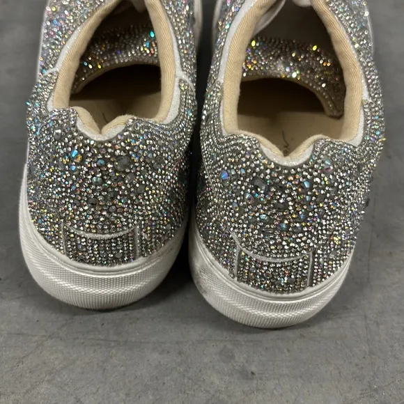Betsey Johnson Chunky Bling Sparkling Women's Sneakers Fashion Sz 9 Rhinestone