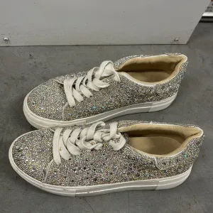 Betsey Johnson Chunky Bling Sparkling Women's Sneakers Fashion Sz 9 Rhinestone