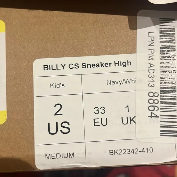 BILLY Footwear CS High-Top Sneaker - Kids