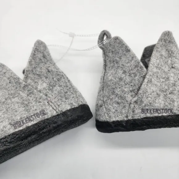 BIRKENSTOCK Andermatt Shearling Light Grey Wool Felt Shoes Slippers Youth Size 3