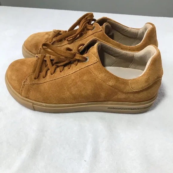 Birkenstock bend low size 40 tan suede lace up sneakers shoes cork footbed